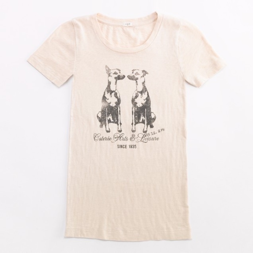 {J. Crew Factory} Ringspun doggies tee